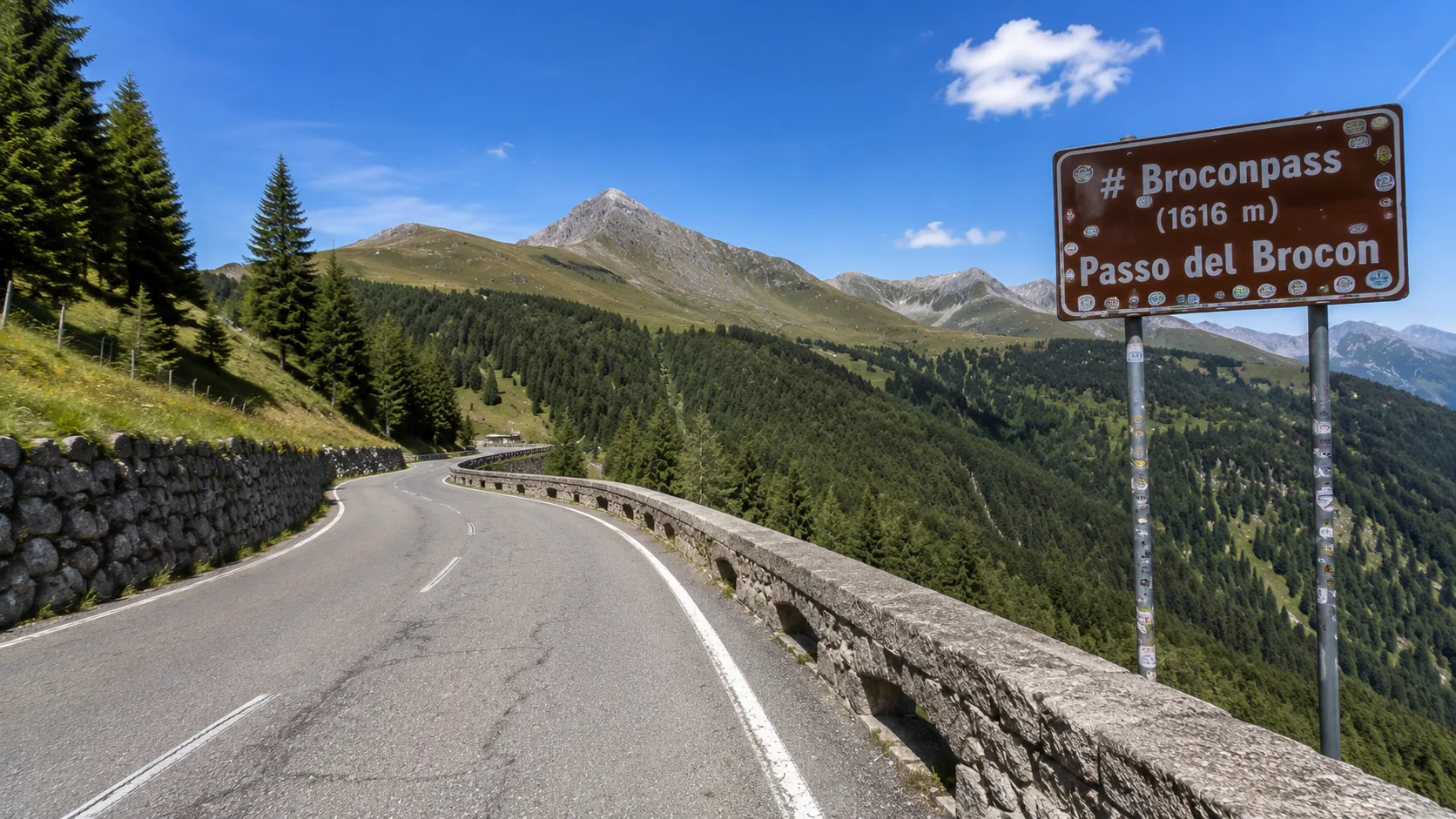 Broconpass (1616 m) - Passo del Brocon